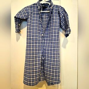 Ralph Lauren Blue & White Checkered one piece 12M